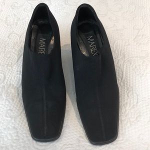 Marex black fabric lightweight ankle boots